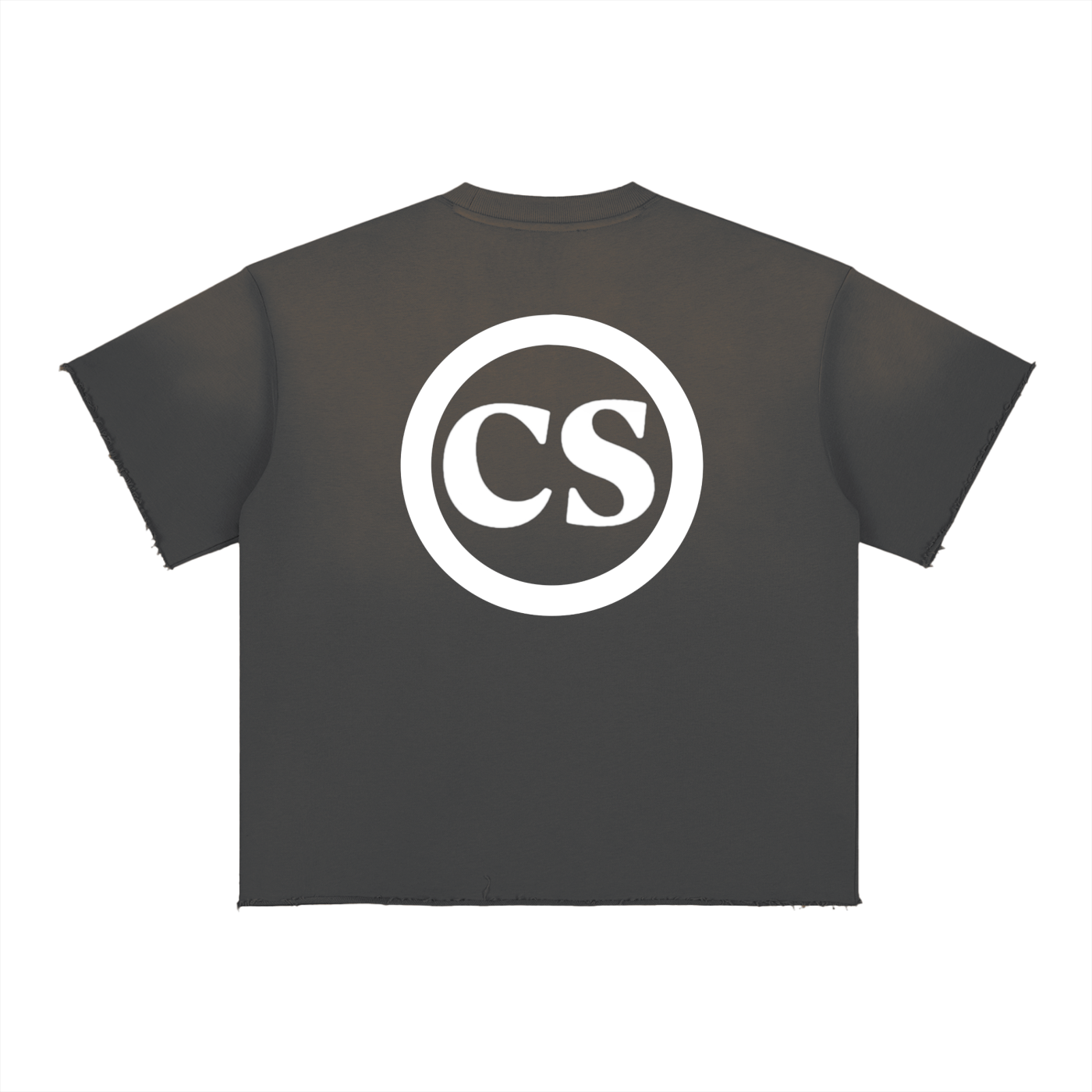 LOGO Sun Fade Raw Edge TEE