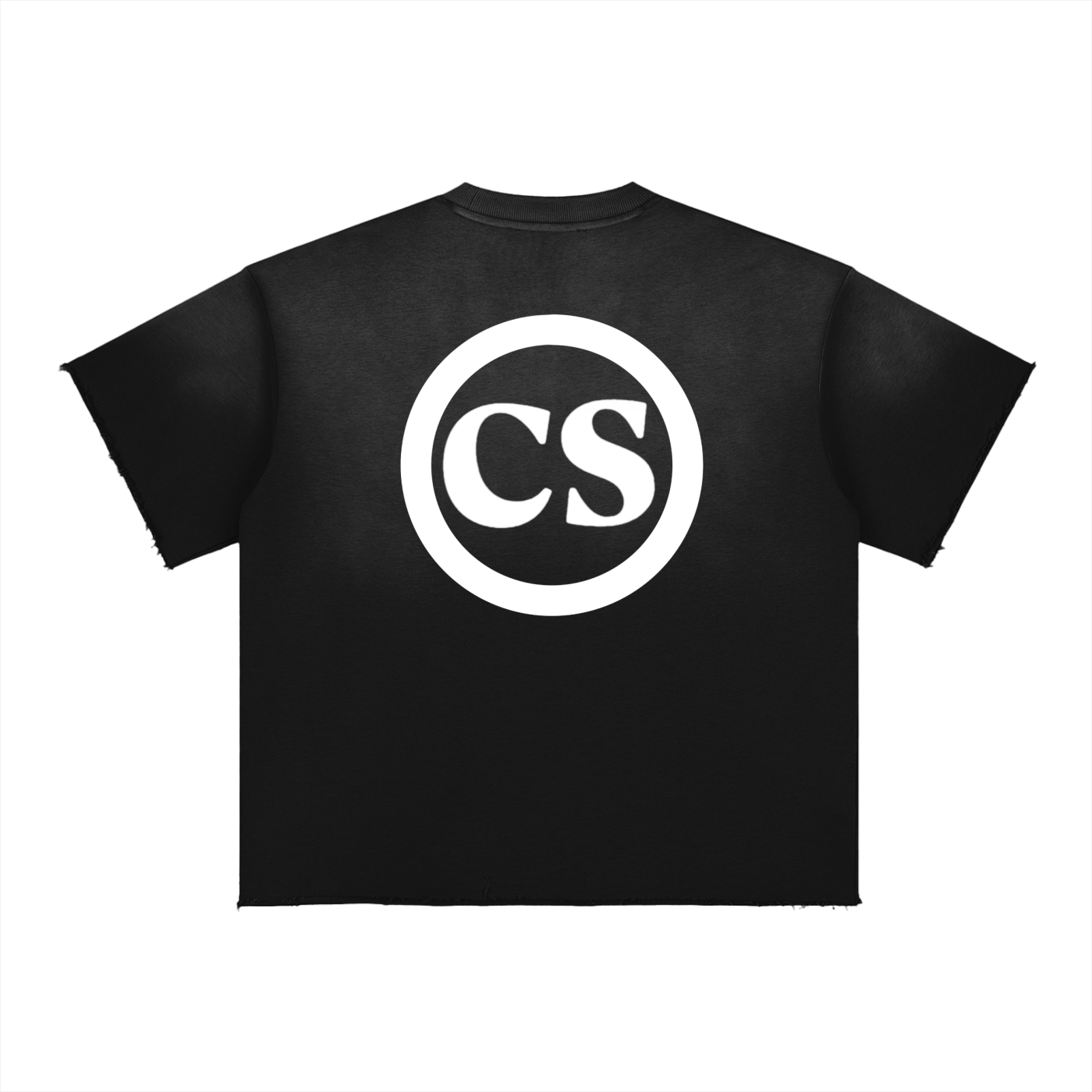 LOGO Sun Fade Raw Edge TEE