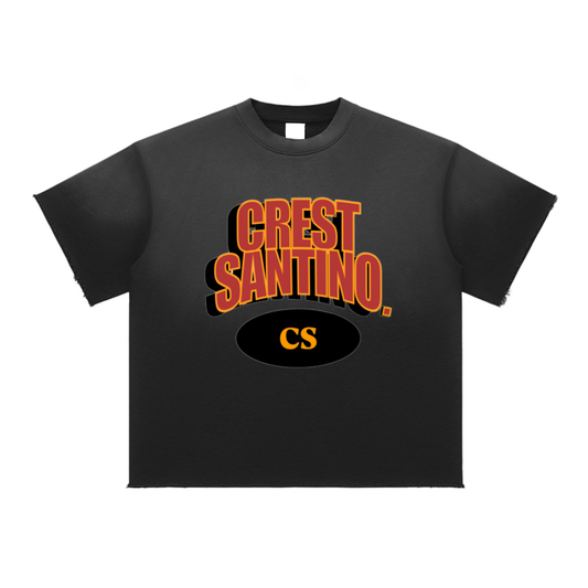 LOGO Sun Fade Raw Edge TEE